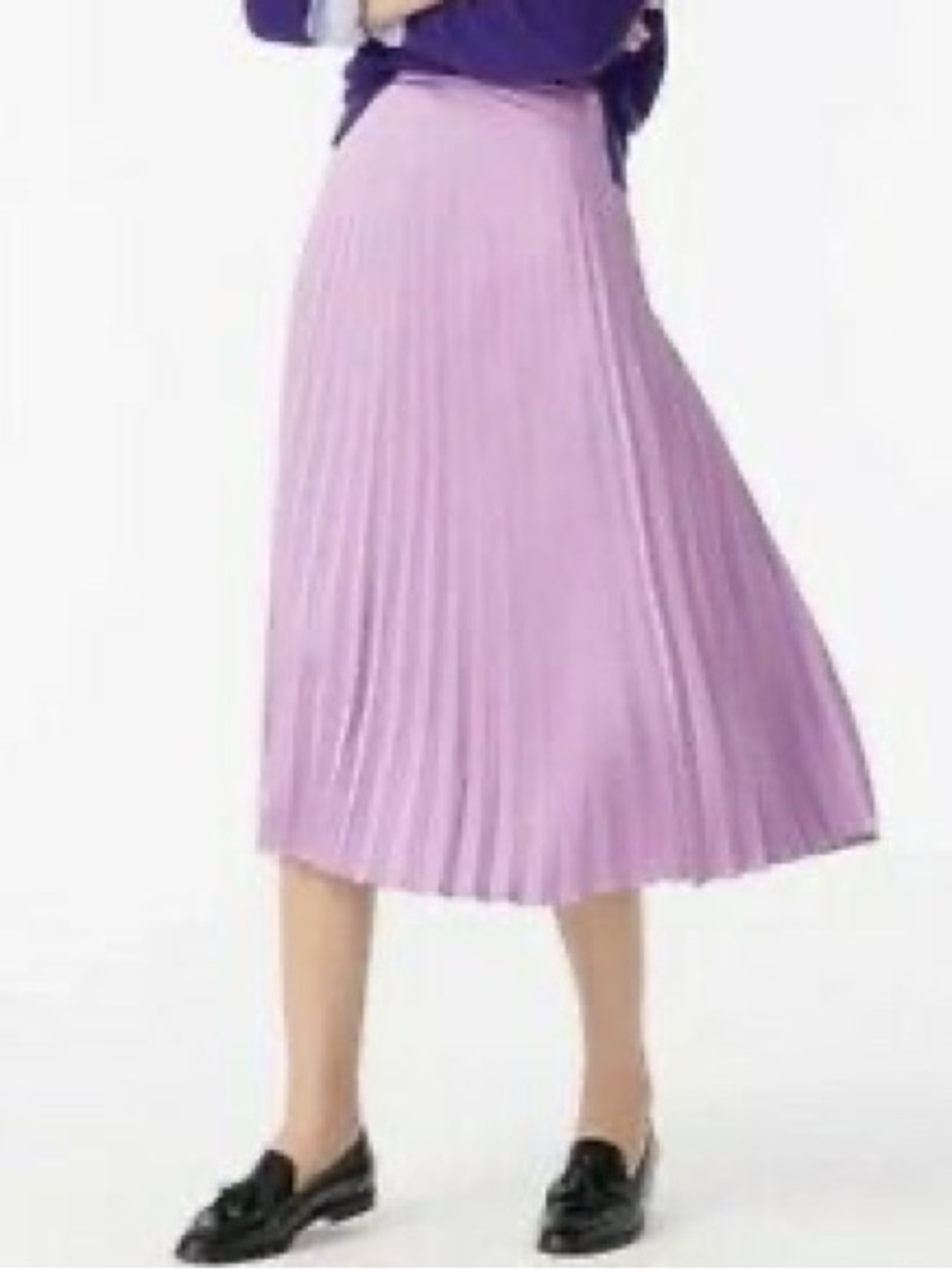 J. Crew 365 Pink Pleated Midi Skirt Size 2 NWT